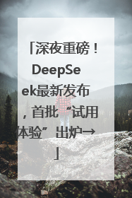 深夜重磅！DeepSeek最新发布，首批“试用体验”出炉→