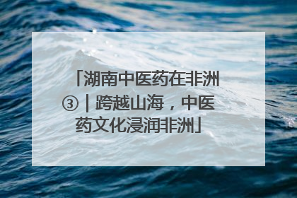 湖南中医药在非洲③｜跨越山海，中医药文化浸润非洲
