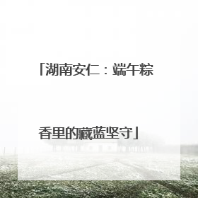 湖南安仁：端午粽香里的藏蓝坚守