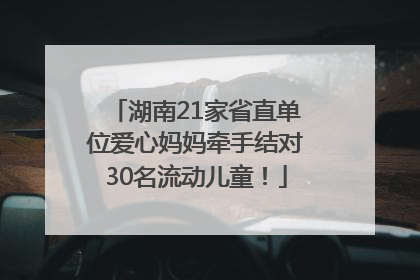 湖南21家省直单位爱心妈妈牵手结对30名流动儿童！