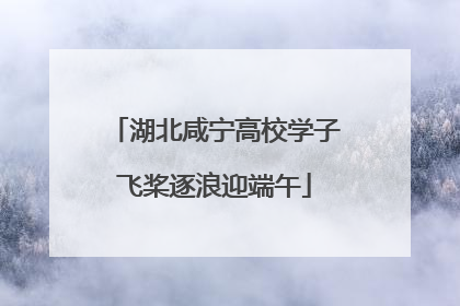 湖北咸宁高校学子飞桨逐浪迎端午