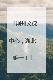 荆州文保中心，湖北唯一！