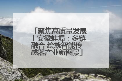聚焦高质量发展丨安徽蚌埠：多链融合 绘就智能传感器产业新图景