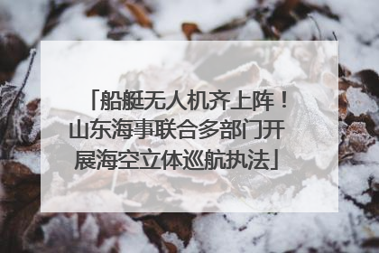 船艇无人机齐上阵！山东海事联合多部门开展海空立体巡航执法
