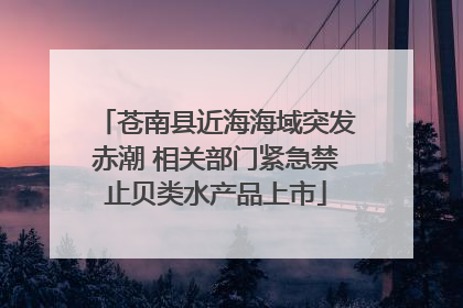 苍南县近海海域突发赤潮 相关部门紧急禁止贝类水产品上市