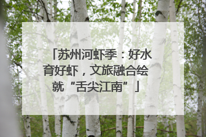 苏州河虾季：好水育好虾，文旅融合绘就“舌尖江南”