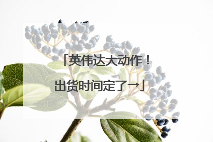 英伟达大动作！出货时间定了→