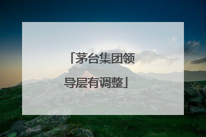 茅台集团领导层有调整