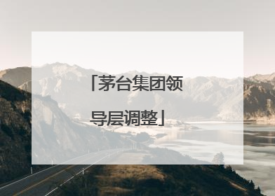 茅台集团领导层调整