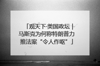 观天下·美国政坛｜马斯克为何称特朗普力推法案“令人作呕”