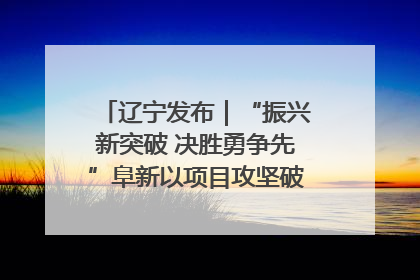 辽宁发布｜“振兴新突破 决胜勇争先”阜新以项目攻坚破解发展瓶颈 经济发展实现良好开局