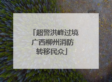 超警洪峰过境 广西柳州消防转移民众