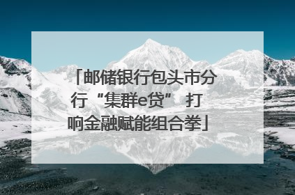 邮储银行包头市分行“集群e贷” 打响金融赋能组合拳