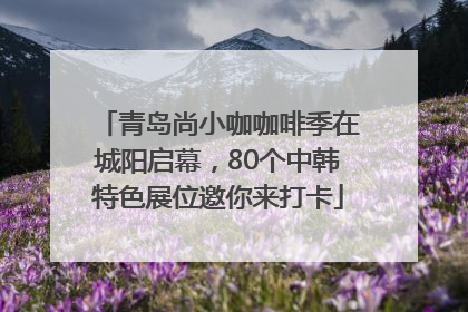 青岛尚小咖咖啡季在城阳启幕，80个中韩特色展位邀你来打卡