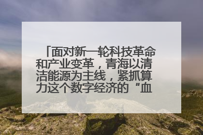 面对新一轮科技革命和产业变革，青海以清洁能源为主线，紧抓算力这个数字经济的“血液”、科技主权的“筹码”、产业升级的“杠杆”、绿色转型的“支点”，勇于撬动国家“双碳”战略、“东数西算”工程重大发展新机遇