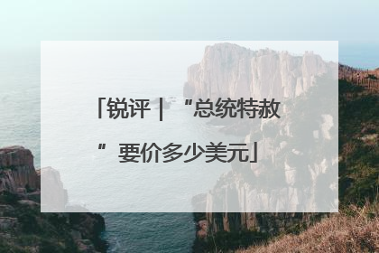 锐评｜“总统特赦”要价多少美元