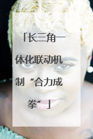 长三角一体化联动机制“合力成拳”