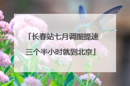 长春站七月调图提速 三个半小时就到北京