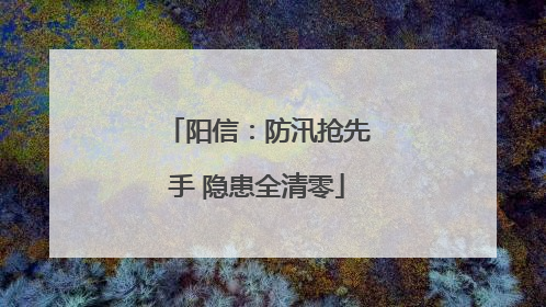阳信：防汛抢先手 隐患全清零
