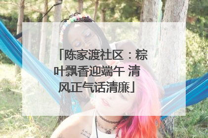 陈家渡社区：粽叶飘香迎端午 清风正气话清廉