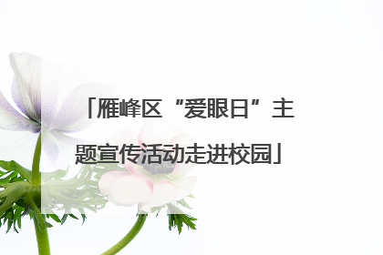 雁峰区“爱眼日”主题宣传活动走进校园