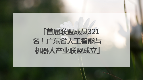 首届联盟成员321名！广东省人工智能与机器人产业联盟成立