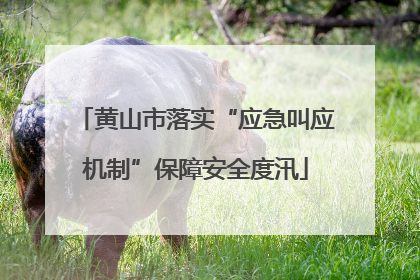 黄山市落实“应急叫应机制”保障安全度汛