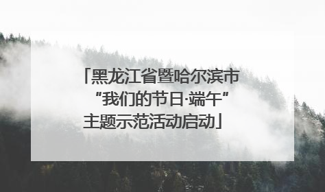 黑龙江省暨哈尔滨市“我们的节日·端午”主题示范活动启动