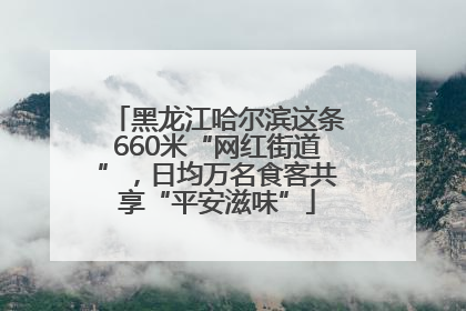 黑龙江哈尔滨这条660米“网红街道”，日均万名食客共享“平安滋味”