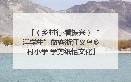 （乡村行·看振兴）“洋学生”做客浙江义乌乡村小学 学剪纸悟文化