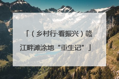 （乡村行·看振兴）赣江畔滩涂地“重生记”