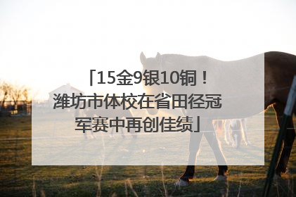 15金9银10铜！潍坊市体校在省田径冠军赛中再创佳绩