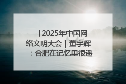 2025年中国网络文明大会｜董宇辉：合肥在记忆里很遥远也很亲切