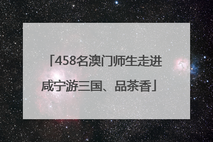 458名澳门师生走进咸宁游三国、品茶香