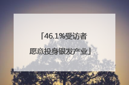 46.1%受访者愿意投身银发产业