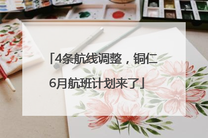 4条航线调整，铜仁6月航班计划来了