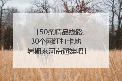50条精品线路、30个网红打卡地 暑期来河南遛娃吧
