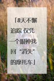 8天不懈追踪 仅凭一个眼神找回“消失”的摩托车
