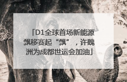 D1全球首场新能源飘移赛起“飘”，许魏洲为成都世运会加油